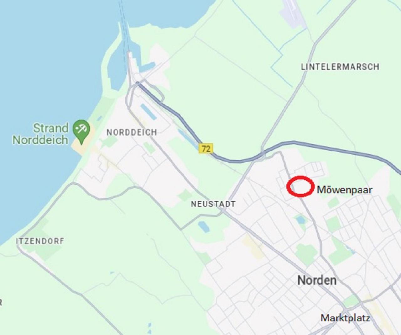Fewo-Moewenpaar-Norden-Norddeich Ngoại thất bức ảnh